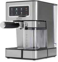 Кофеварка рожковая Hyundai HEM-5306 1350Вт серебристый/черный