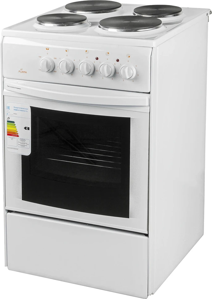 Плита Электрическая Flama AE 1406 W белый эмаль  