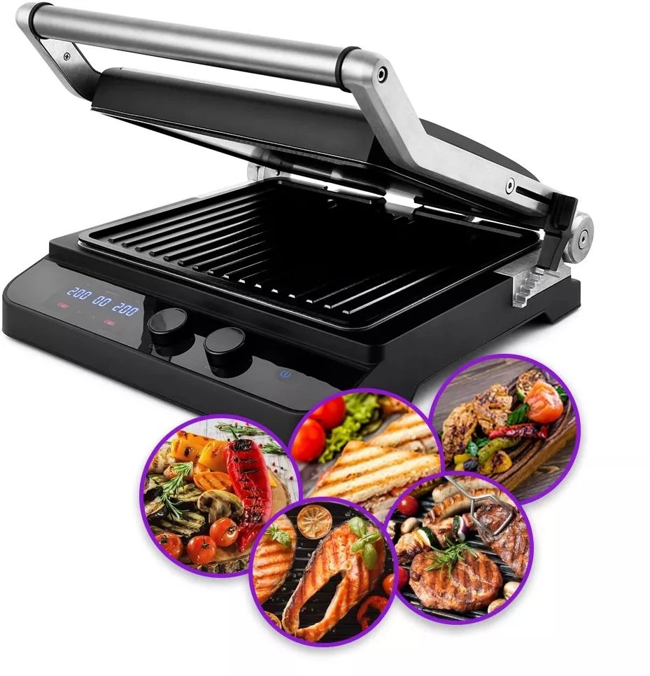 Электрогриль Kitfort КТ-1636 1800Вт серебристый  