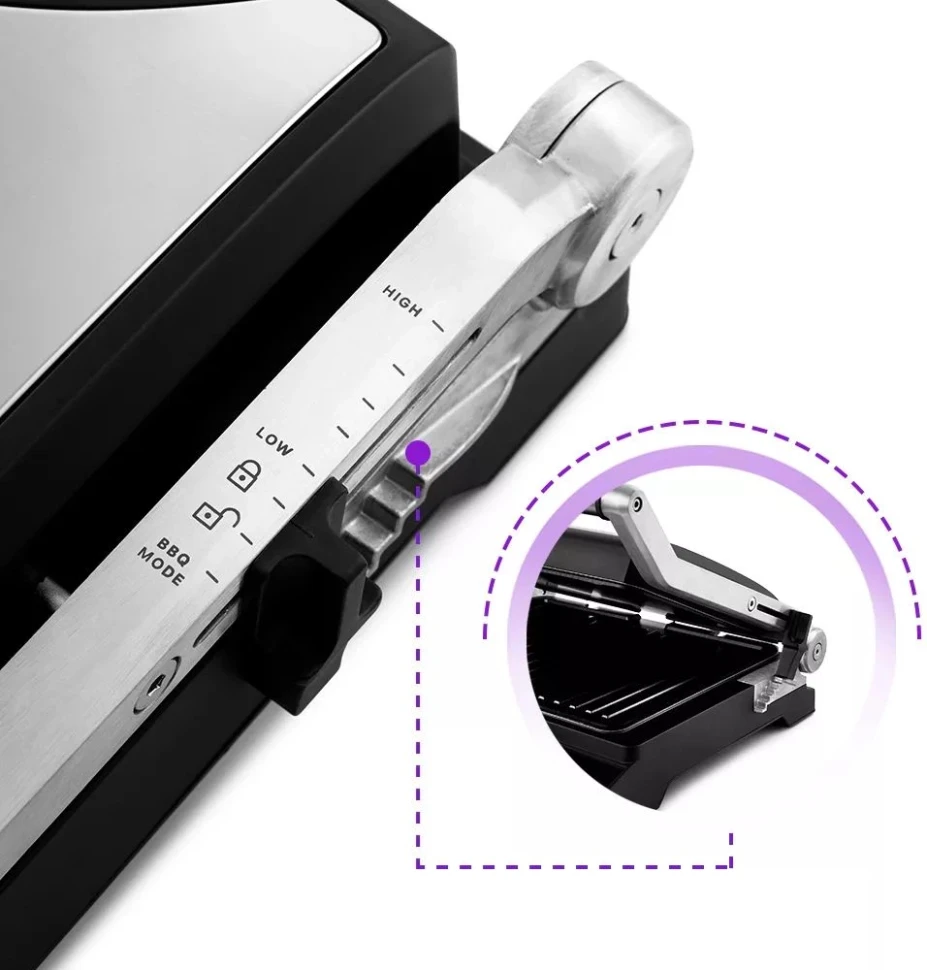 Электрогриль Kitfort КТ-1636 1800Вт серебристый  