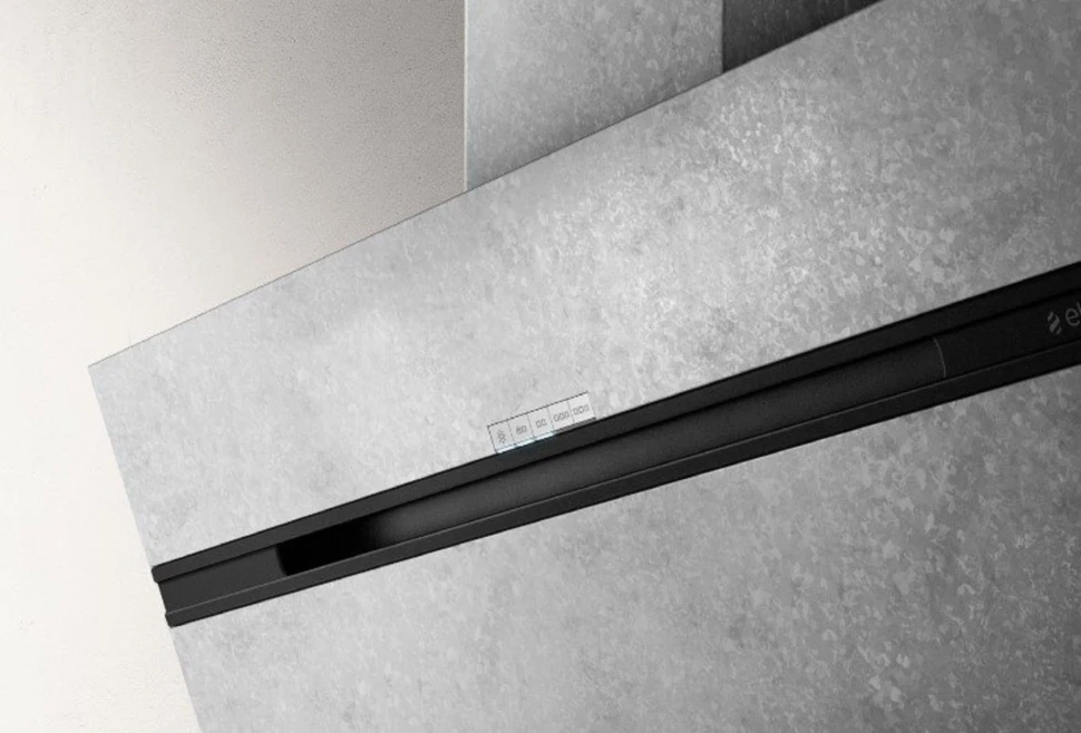 Вытяжка каминная Elica Stripe Urban Zinc/A/90 черный управление: кнопочное (1 мотор)