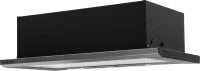 Вытяжка встраиваемая Krona Kamilla 600 slim черный/нержавеющая сталь управление: кнопочное (2 мотора)