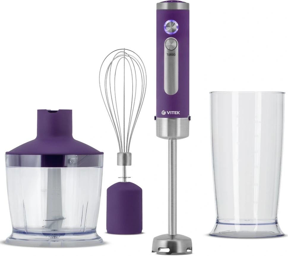 Блендер погружной Vitek VT-3408 800Вт фиолетовый  