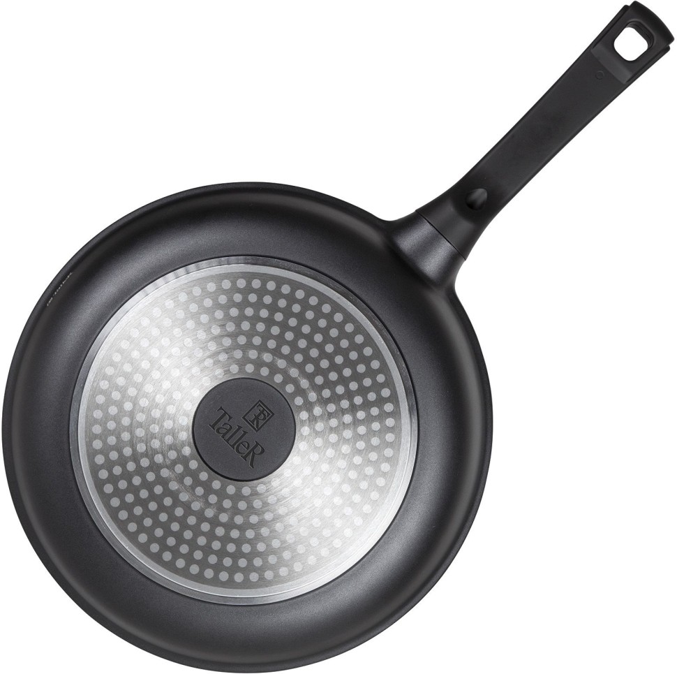 Сковорода Taller Elements TR-44254 круглая 28см покрытие: Greblon C3 ручка несъемная (без крышки) черный (44254)