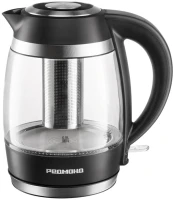 Чайник электрический Редмонд KG227 1.7л. 2200Вт черный корпус: пластик/стекло