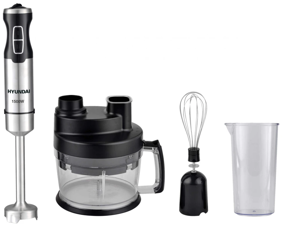 Блендер погружной Hyundai HYB-H5442 1500Вт черный/серебристый  