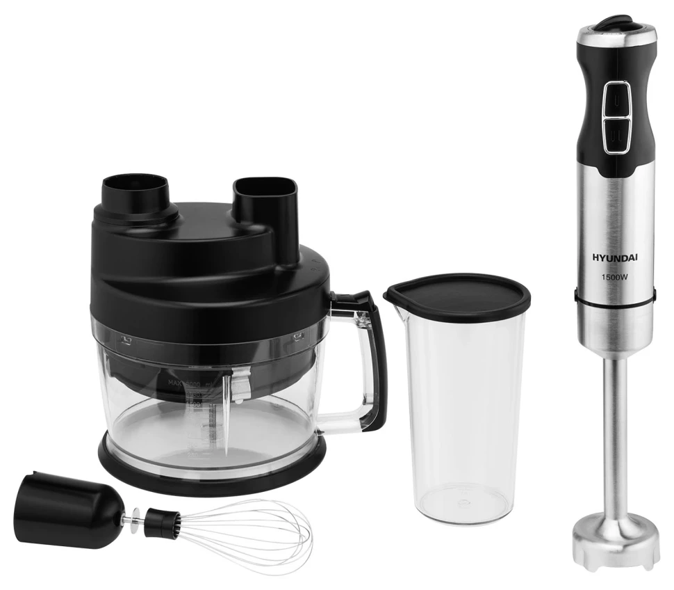 Блендер погружной Hyundai HYB-H5442 1500Вт черный/серебристый  