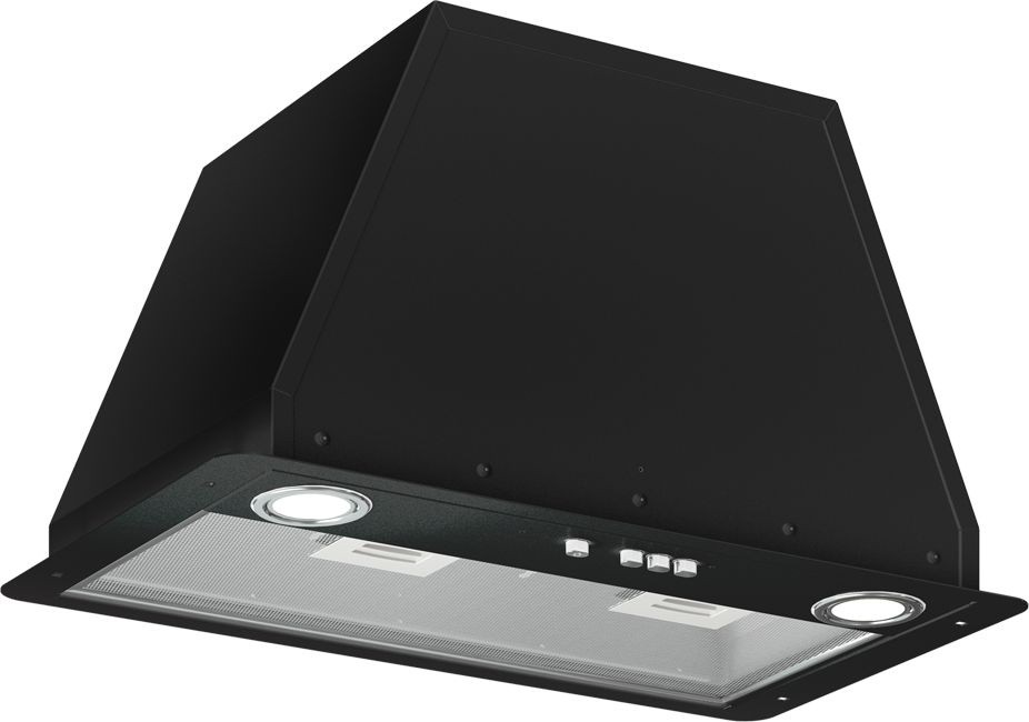 Вытяжка встраиваемая Elikor Flat 52П-650-К3Д черный управление: кнопочное (1 мотор)  