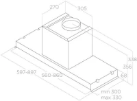 Вытяжка встраиваемая Elica GS Glass IX/A/90 серебристый управление: кнопочное (1 мотор)
