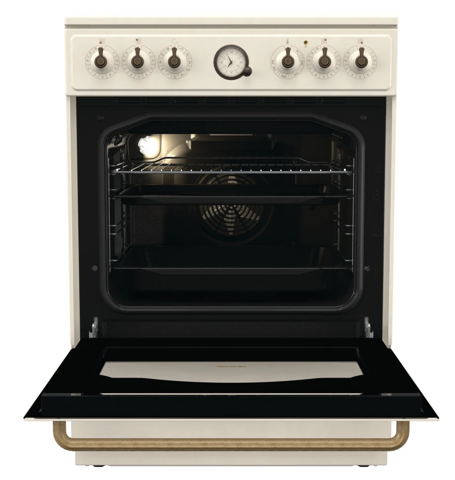 Плита Электрическая Gorenje GECS6B70CLI бежевый стеклокерамика (без крышки)  