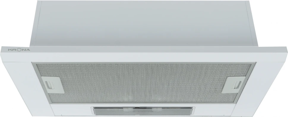 Вытяжка встраиваемая Krona Kamilla 600 slim белый управление: кнопочное (2 мотора)  