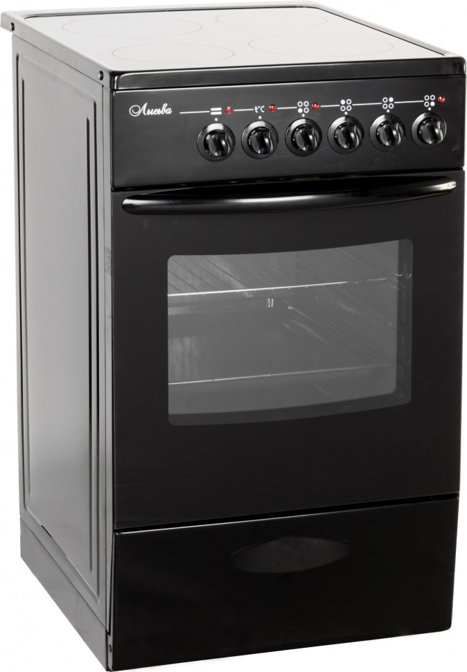 Плита Электрическая Лысьва EF4011MK00 черный стеклокерамика (без крышки)  