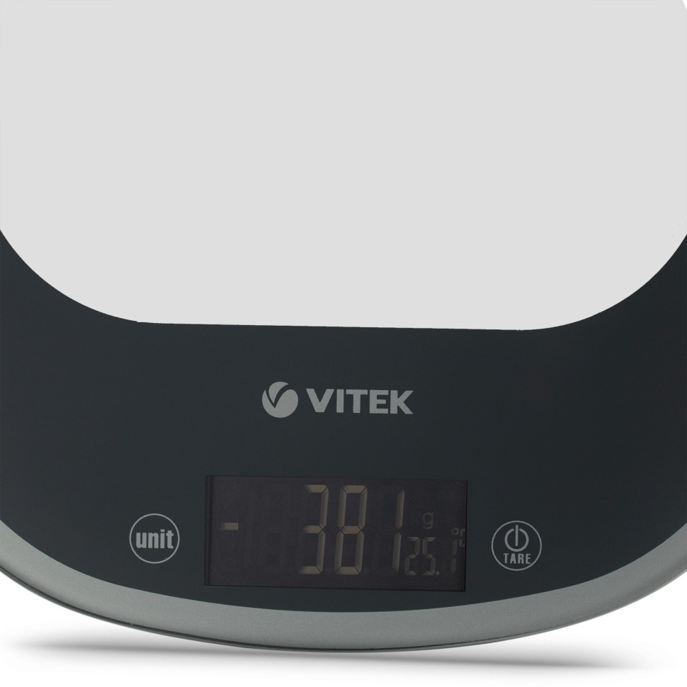 Весы кухонные электронные Vitek Graphite VT-8013 макс.вес:10кг