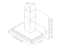 Вытяжка каминная Elica Spot Plus IX/A/90 нержавеющая сталь управление: кнопочное (1 мотор)