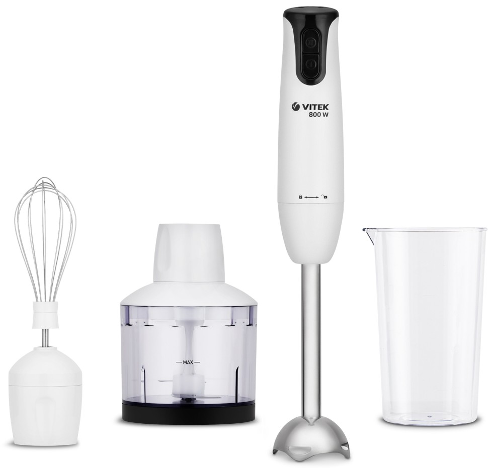 Блендер погружной Vitek VT-3412 800Вт белый  
