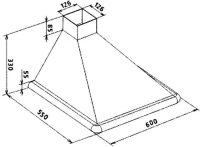 Вытяжка каминная Elikor Сатурн 60П-180-В1Л белый/нержавеющая сталь управление: кнопочное (1 мотор)