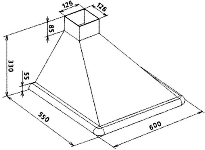 Вытяжка каминная Elikor Сатурн 60П-180-В1Л белый/нержавеющая сталь управление: кнопочное (1 мотор)  
