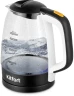Чайник электрический Kitfort КТ-6632 1.7л. 2200Вт черный/прозрачный корпус: пластик/стекло  
