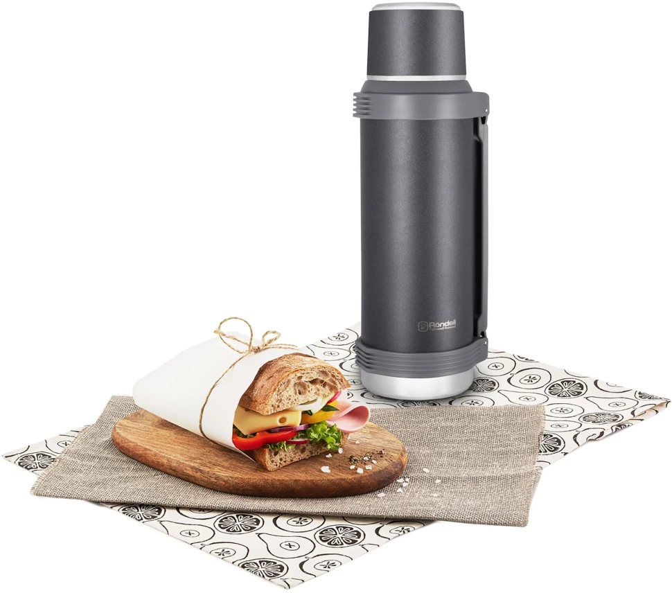 Термос для напитков Rondell Filigran RDS-1896 2.3л. темно-серый картонная коробка