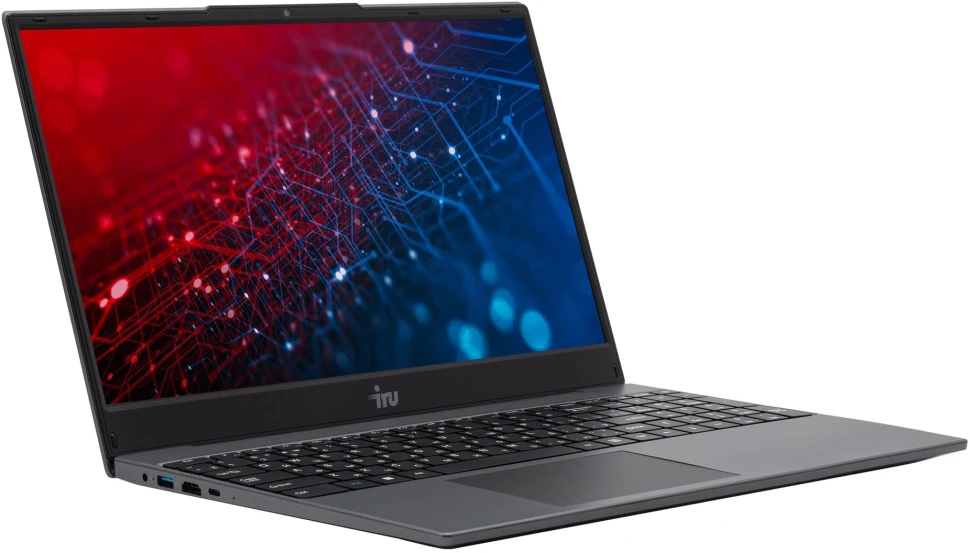 Ноутбук IRU Tactio 15PHR Ryzen 5 7430U 16Gb SSD512Gb AMD Radeon Graphics 15.6" IPS FHD (1920x1080) FreeDOS black WiFi BT Cam 4000mAh (2150146)  