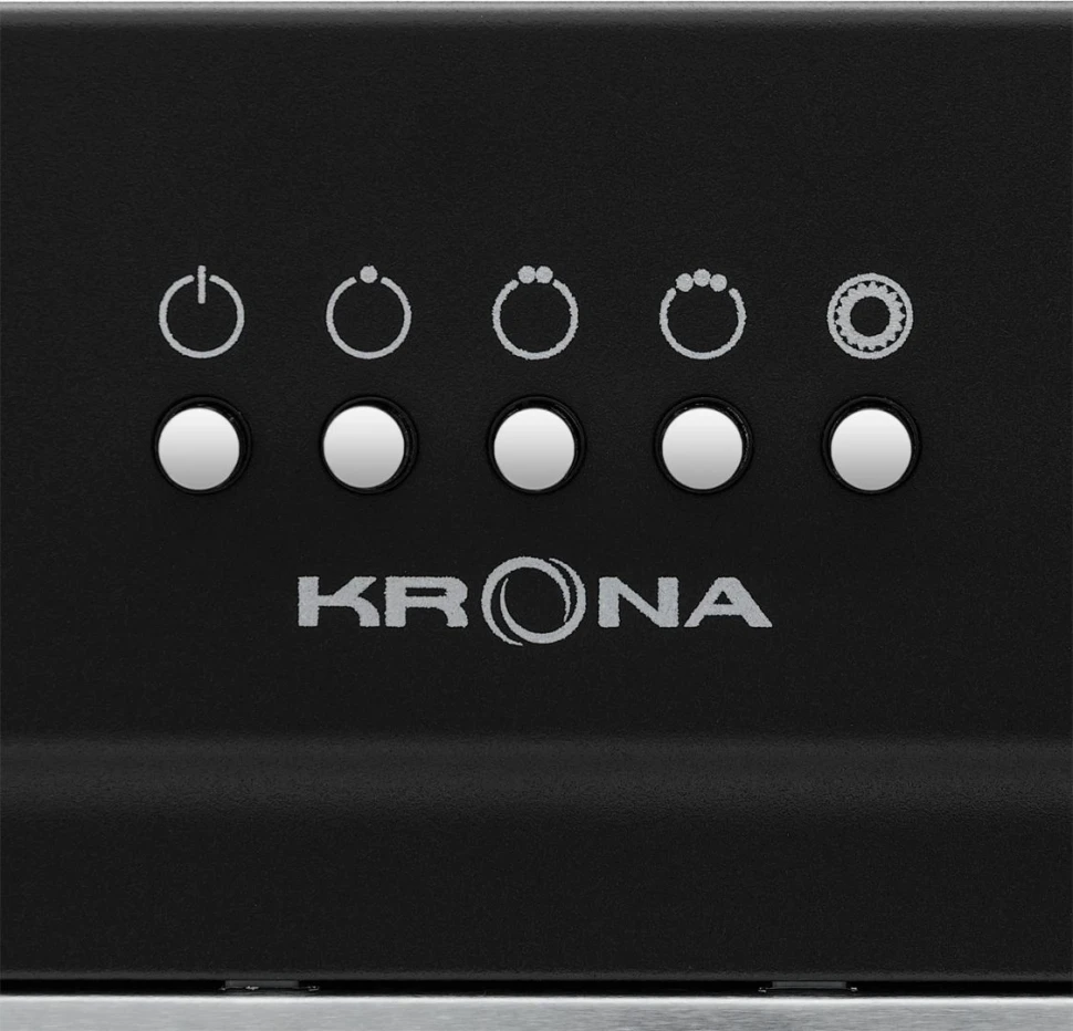 Вытяжка встраиваемая Krona Luisa 600 Black PB черный управление: кнопочное (1 мотор)  