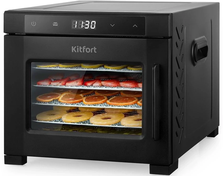Сушка для фруктов и овощей Kitfort КТ-1964 18под. 600Вт черный  