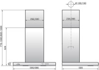 Вытяжка каминная Elikor Квадра 90Н-650-К3Д нержавеющая сталь управление: кнопочное (1 мотор)