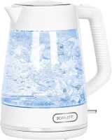 Чайник электрический Scarlett SC-EK27G104 1.7л. 2200Вт белый корпус: стекло/пластик