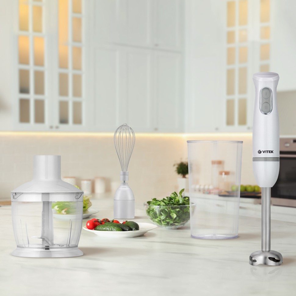 Блендер погружной Vitek VT-3413 700Вт белый  
