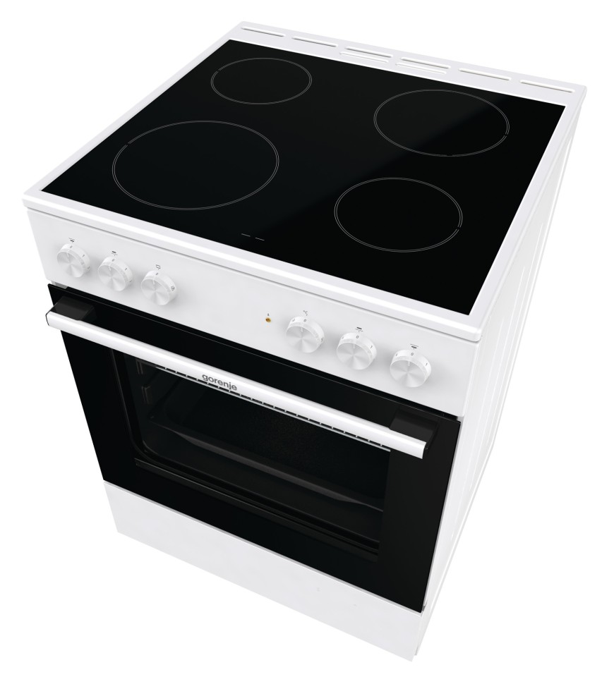 Плита Электрическая Gorenje GEC6A11WG белый стеклокерамика (без крышки)  