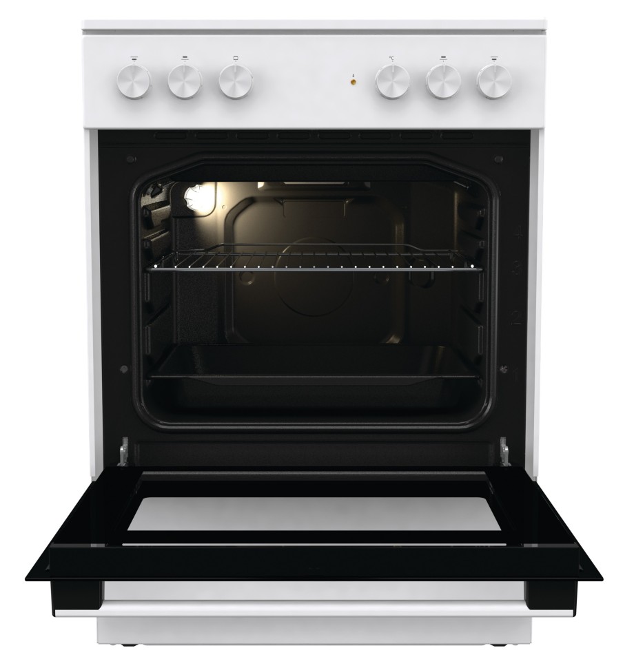 Плита Электрическая Gorenje GEC6A11WG белый стеклокерамика (без крышки)  