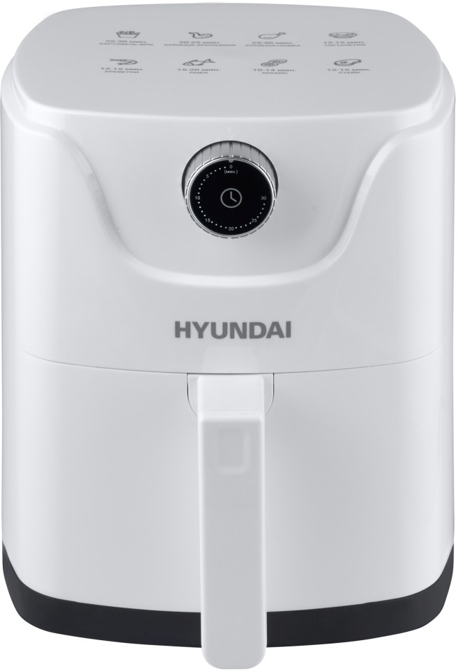 Аэрогриль Hyundai HYF-2052 2.5л 1000Вт белый/серебристый  