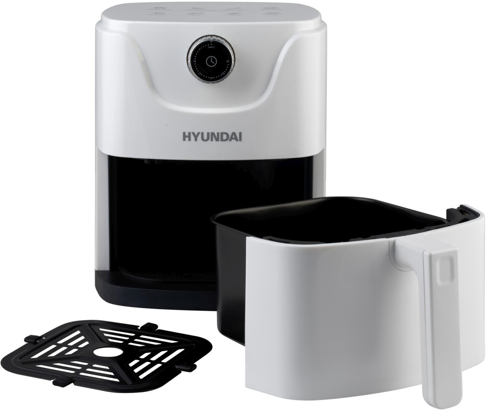 Аэрогриль Hyundai HYF-2052 2.5л 1000Вт белый/серебристый  