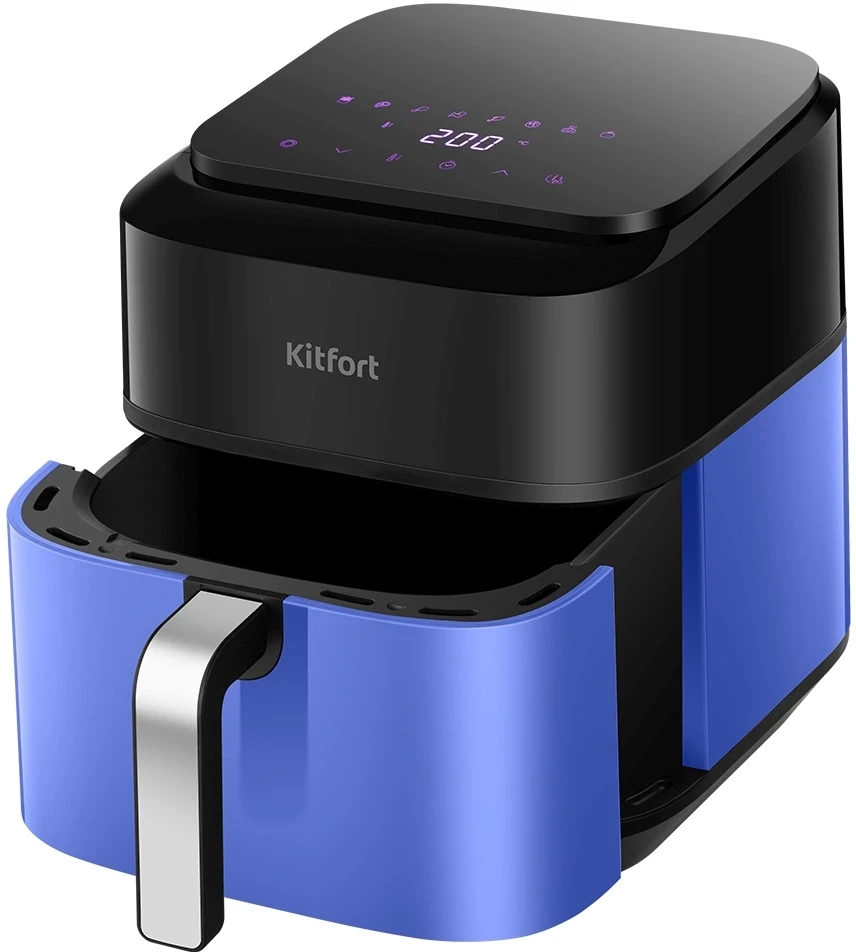 Аэрогриль Kitfort КТ-2263 6.3л 1800Вт синий/черный