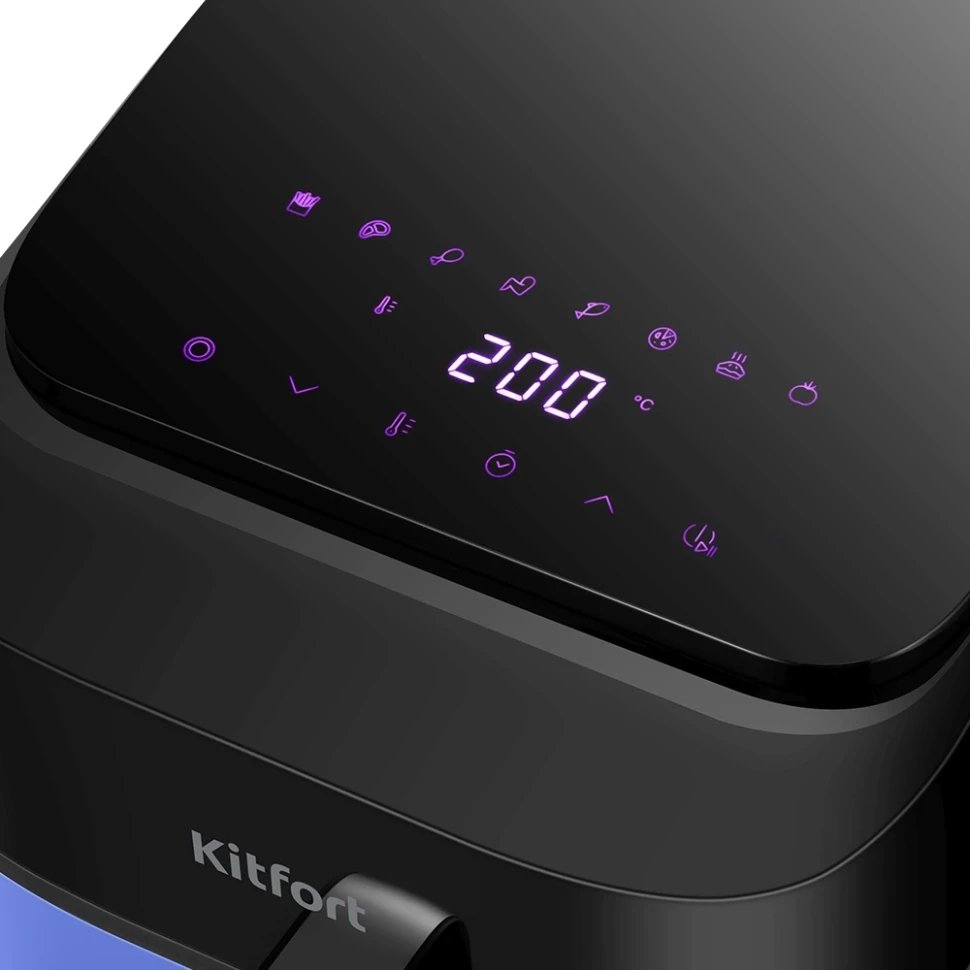 Аэрогриль Kitfort КТ-2263 6.3л 1800Вт синий/черный