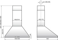 Вытяжка каминная Elikor Вента 60Н-430-П3Л нержавеющая сталь управление: ползунковое (1 мотор)