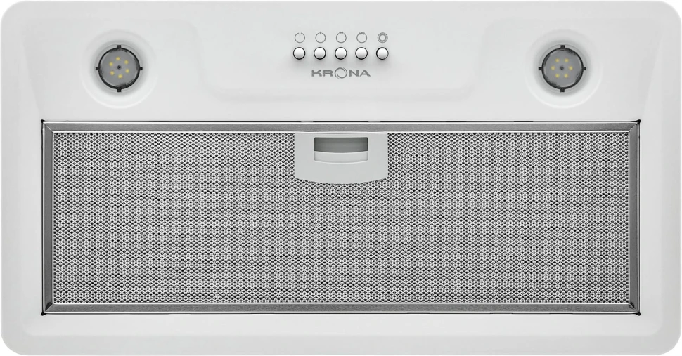 Вытяжка встраиваемая Krona Luisa 600 White PB белый управление: кнопочное (1 мотор)  