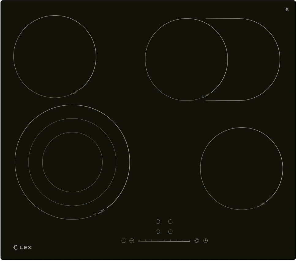 Варочная поверхность Lex EVH 642D BL черный  