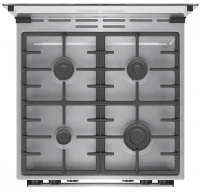 Плита Комбинированная Gorenje GKS6C72XF нержавеющая сталь (стеклянная крышка) реш.чугун