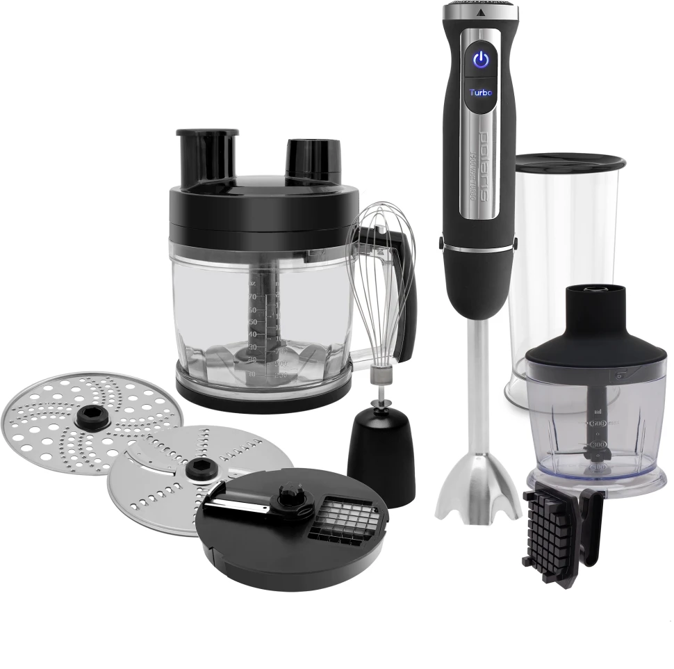 Блендер погружной Polaris Cube PHB 1589AL 1500Вт черный/серебристый  