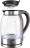 Чайник электрический Polaris PWK 1739CGL 1.8л. 2200Вт серебристый/черный корпус: стекло/металл  