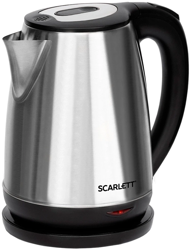 Чайник электрический Scarlett SC-EK21S34 1.8л. 2200Вт черный корпус: сталь  