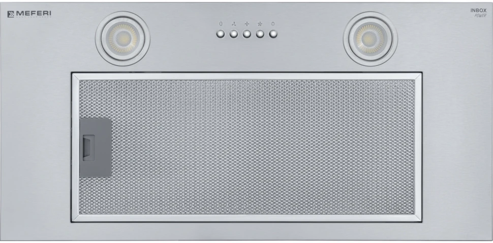 Вытяжка встраиваемая Meferi Power INBOX60IX нержавеющая сталь управление: кнопочное (1 мотор)  