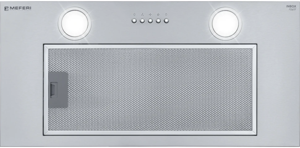 Вытяжка встраиваемая Meferi Power INBOX60IX нержавеющая сталь управление: кнопочное (1 мотор)  