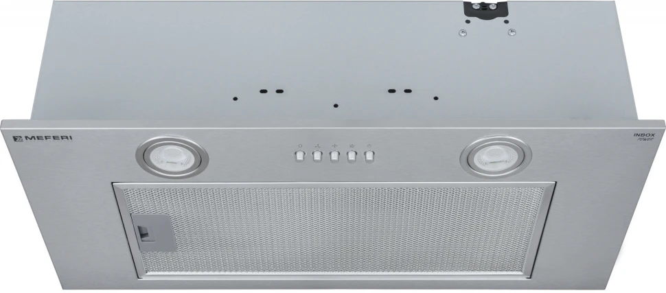 Вытяжка встраиваемая Meferi Power INBOX60IX нержавеющая сталь управление: кнопочное (1 мотор)  