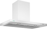 Вытяжка каминная Elikor Квадра 90П-650-К3Д белый управление: кнопочное (1 мотор)  