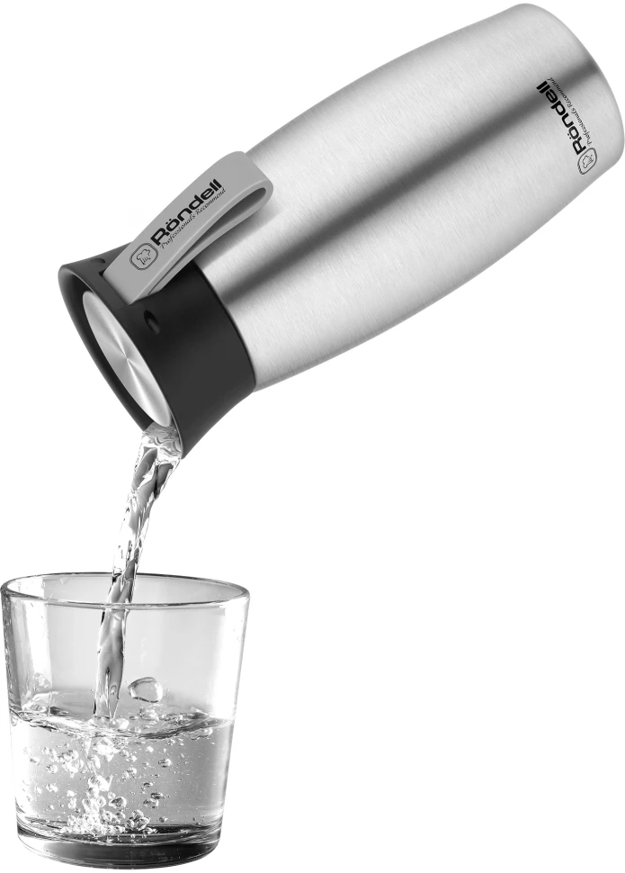 Термокружка для напитков Rondell Breve RDS-1882 0.5л. стальной матовый картонная коробка