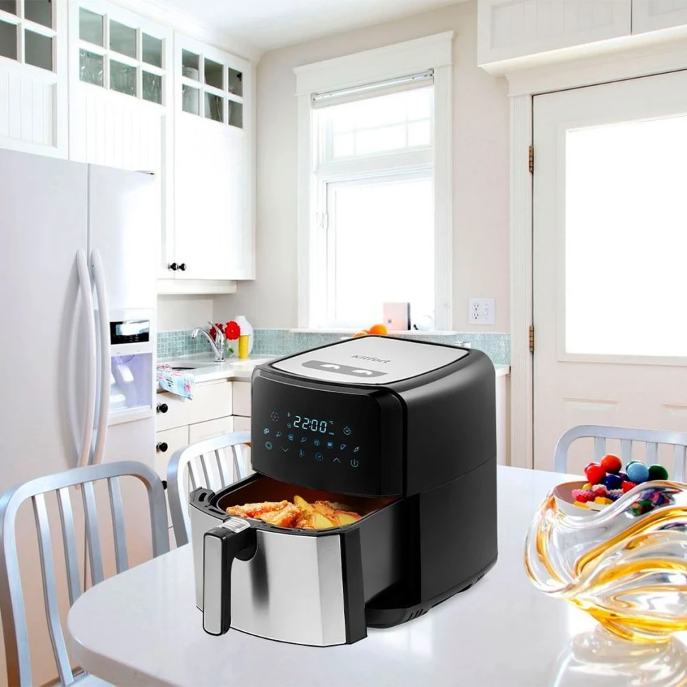 Аэрогриль Kitfort КТ-2239 4.5л 1700Вт черный/серебристый  