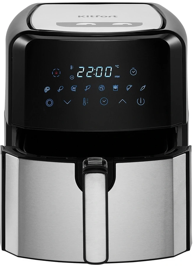 Аэрогриль Kitfort КТ-2239 4.5л 1700Вт черный/серебристый  