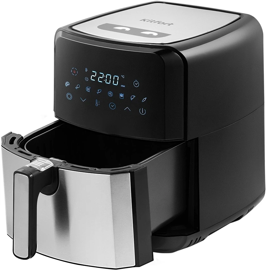 Аэрогриль Kitfort КТ-2239 4.5л 1700Вт черный/серебристый  